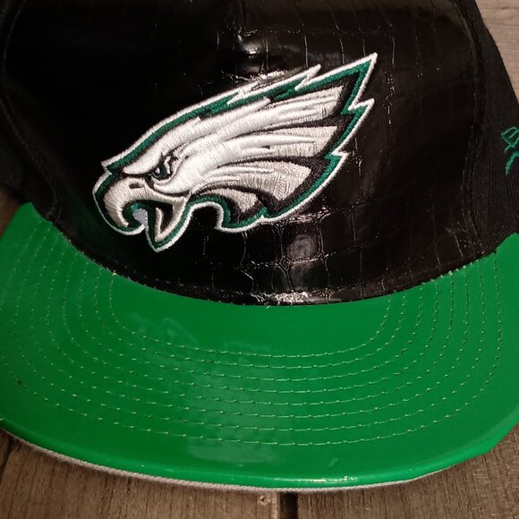 Philadelphia Eagles New Era 9Fifty Snapback NFL Vintage Cap Black/Green - Picture 2 of 12